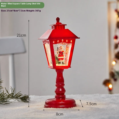 Christmas Santa Lamp Music Ornaments Night Light Home Decor