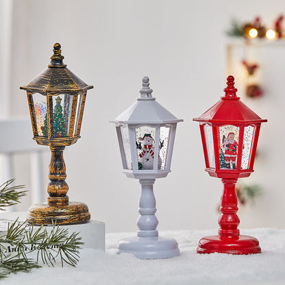 Christmas Santa Lamp Music Ornaments Night Light Home Decor